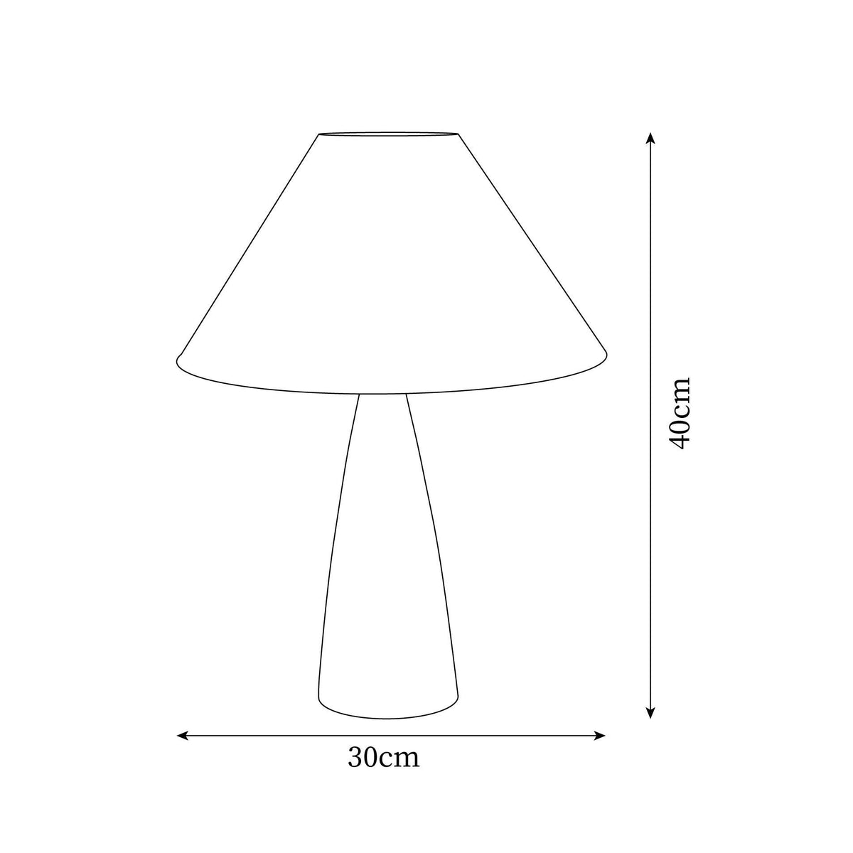 Lampa stołowa drewniana płócienna stożkowa minimalistyczna mid-century do salonu