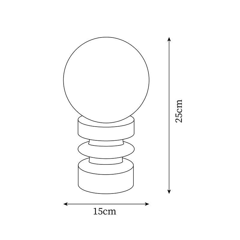 Lampa stołowa Sorinira ze szkła i drewna