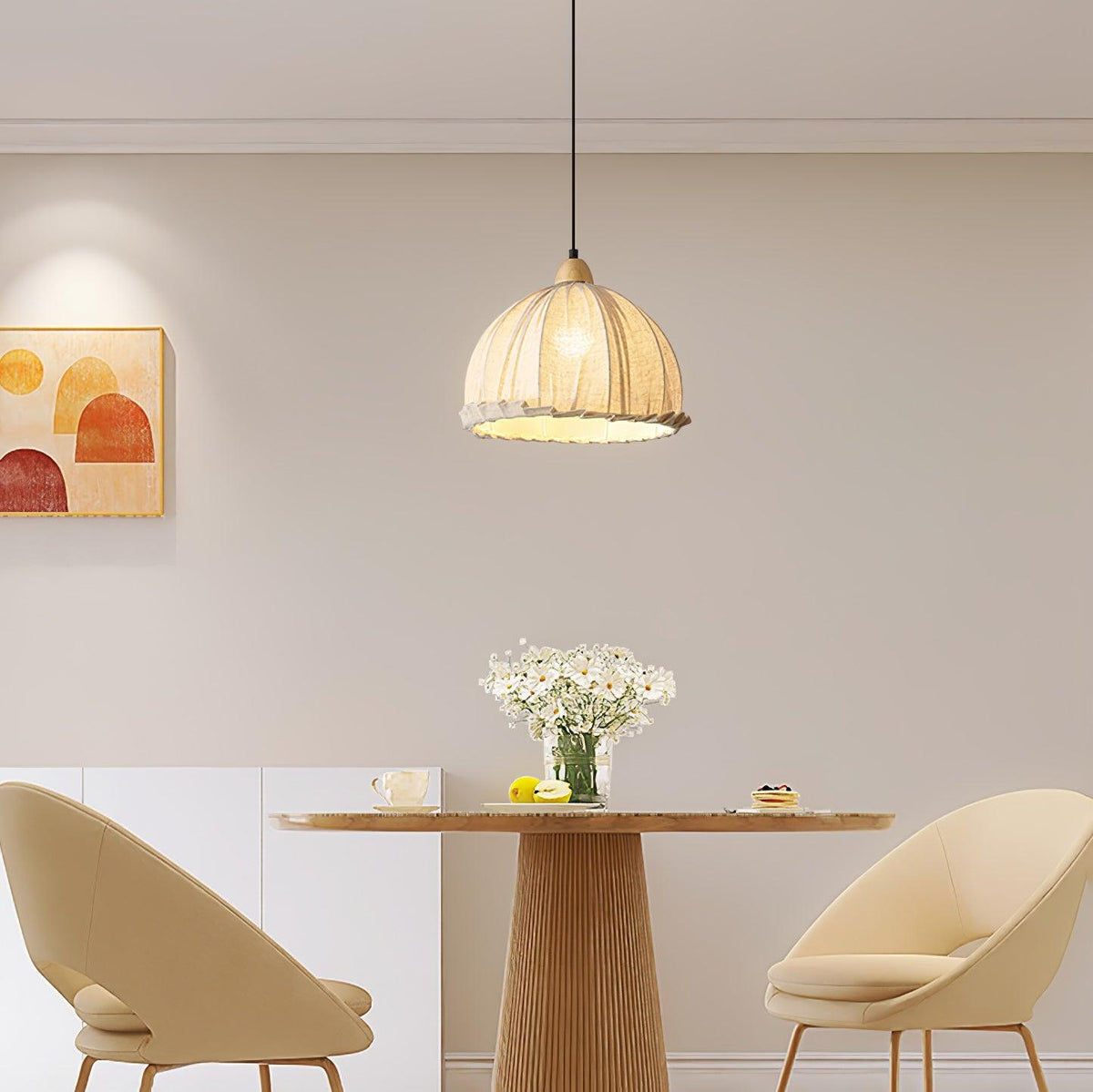 Shell minimalistyczna lampa wisząca ze szkła