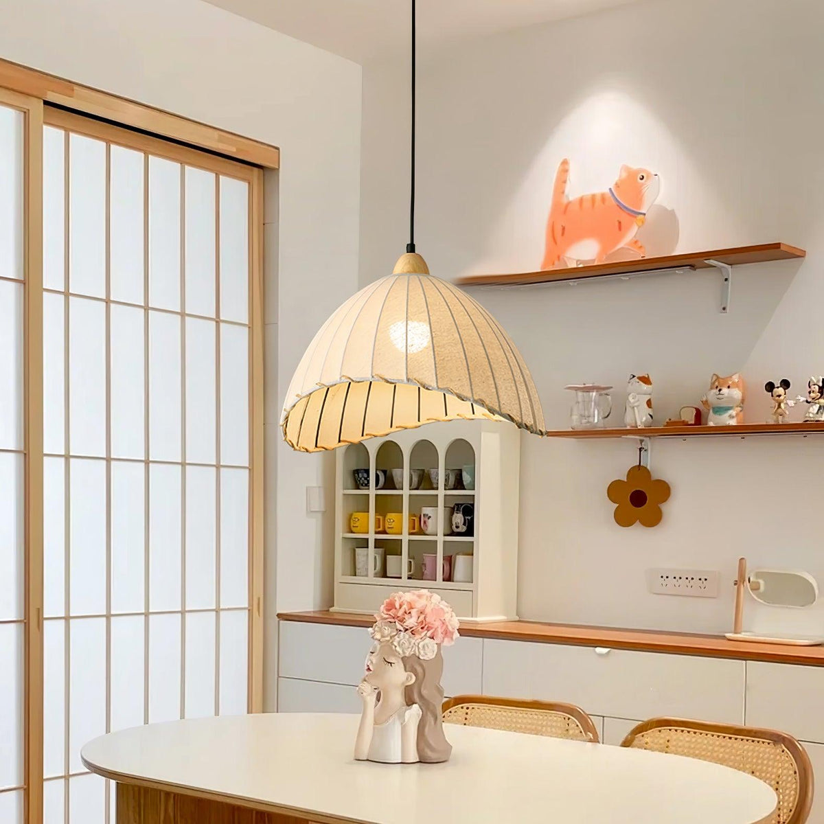 Shell minimalistyczna lampa wisząca ze szkła