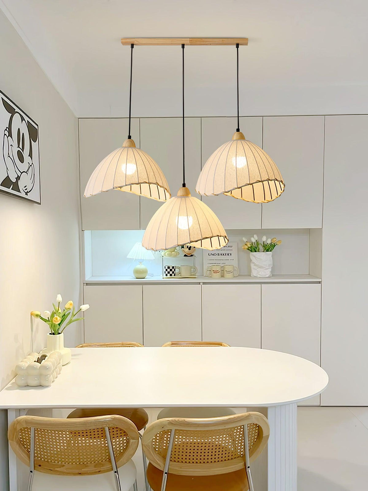 Shell minimalistyczna lampa wisząca ze szkła