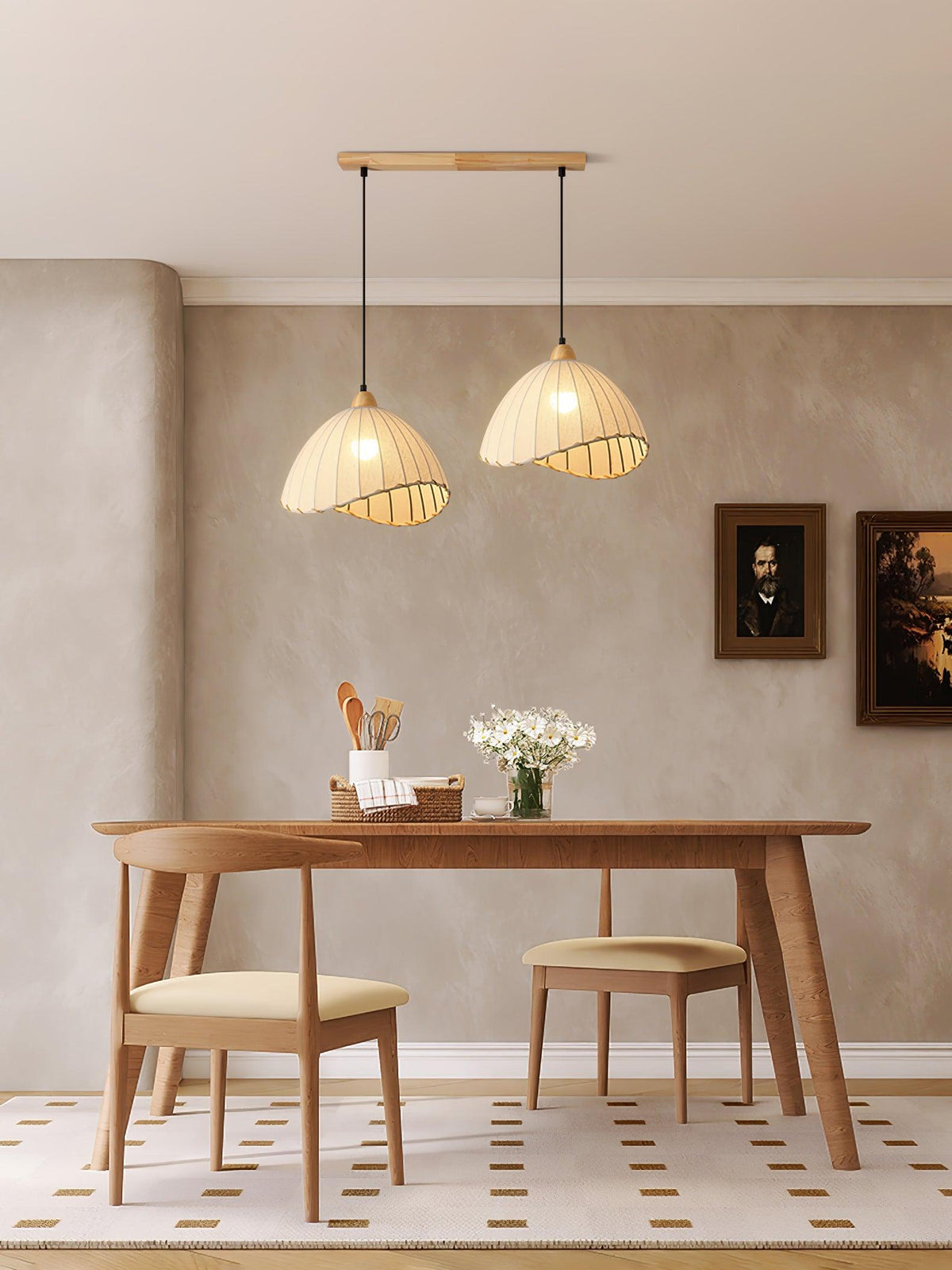 Shell minimalistyczna lampa wisząca ze szkła