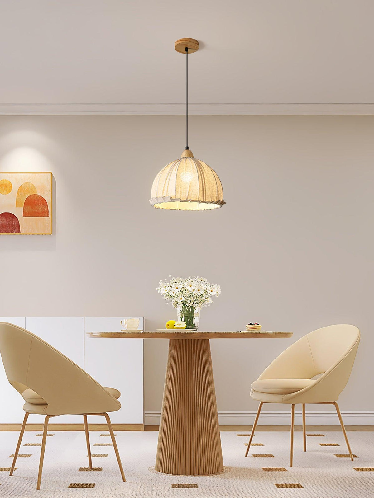 Shell minimalistyczna lampa wisząca ze szkła