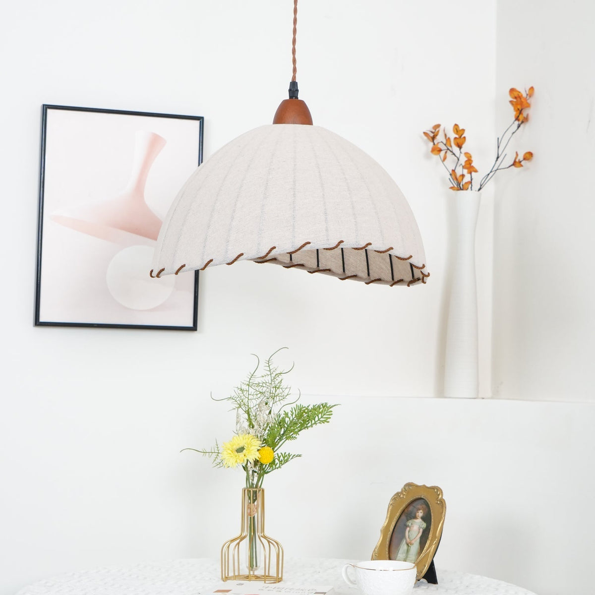 Shell minimalistyczna lampa wisząca ze szkła