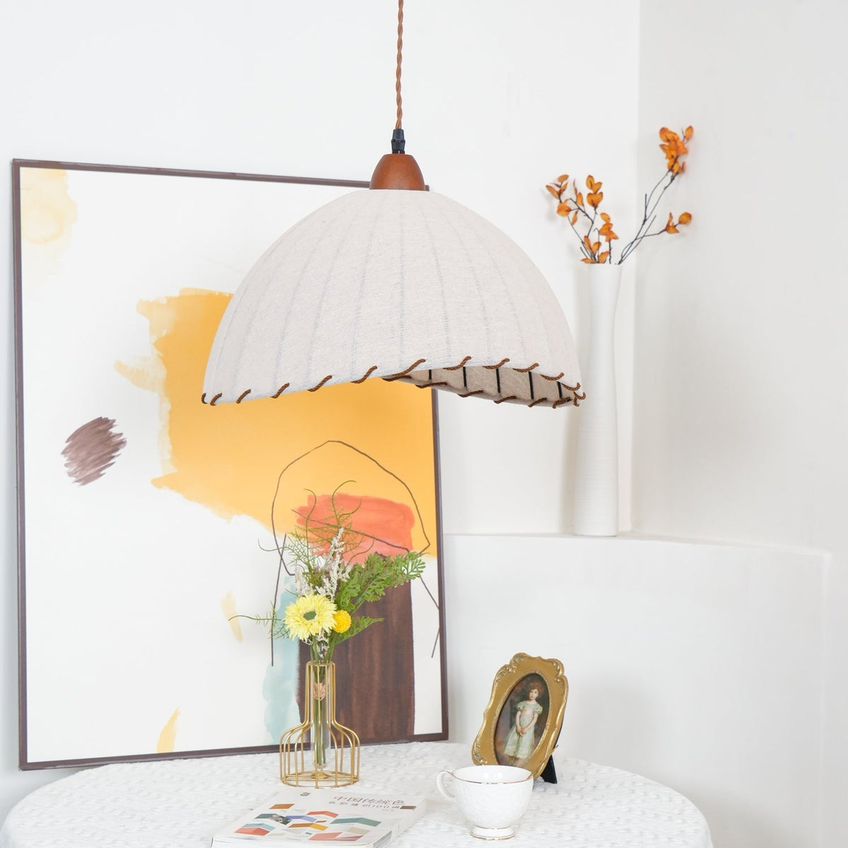Shell minimalistyczna lampa wisząca ze szkła