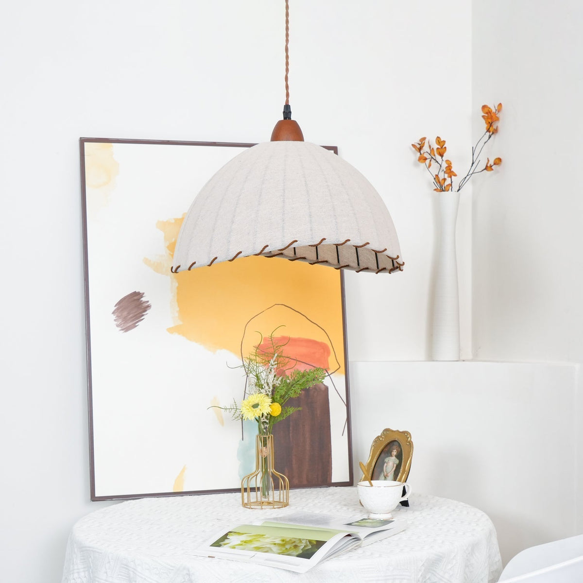 Shell minimalistyczna lampa wisząca ze szkła