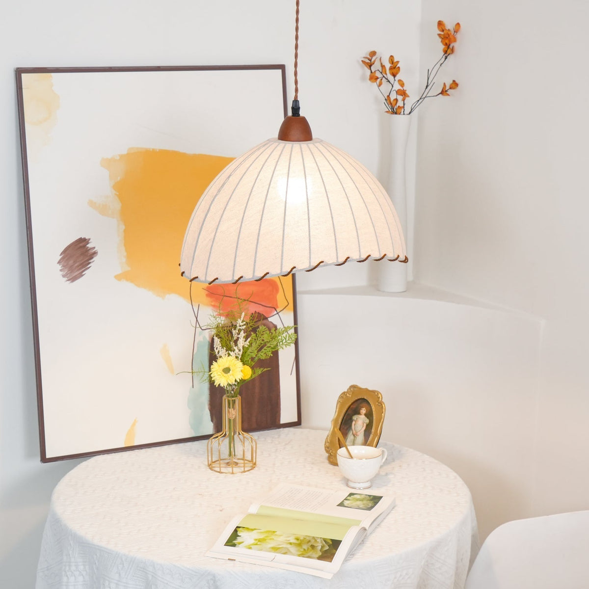 Shell minimalistyczna lampa wisząca ze szkła