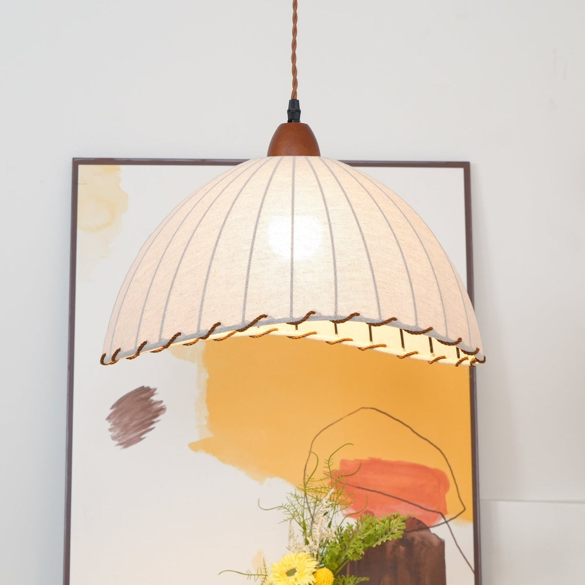 Shell minimalistyczna lampa wisząca ze szkła