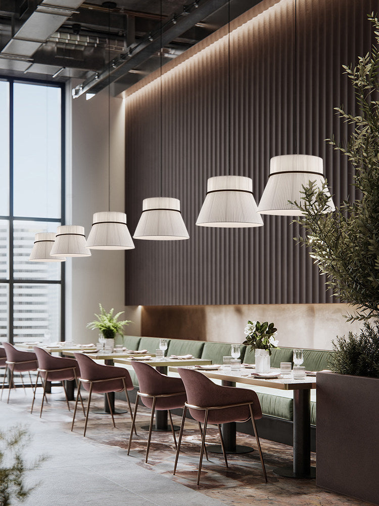 Kestford Lampa wisząca z plisowanej tkaniny