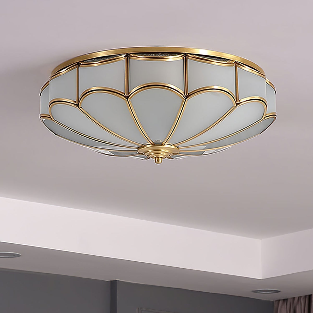 Evmarara Elegance Miedziana Lampa Sufitowa Montowana Bezpośrednio ze Szkła