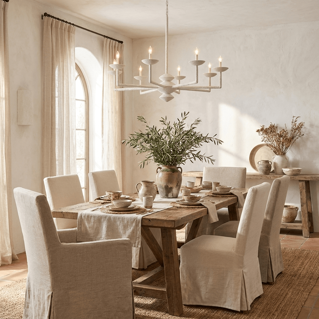 Sculptural Plaster Candelabra żyrandol