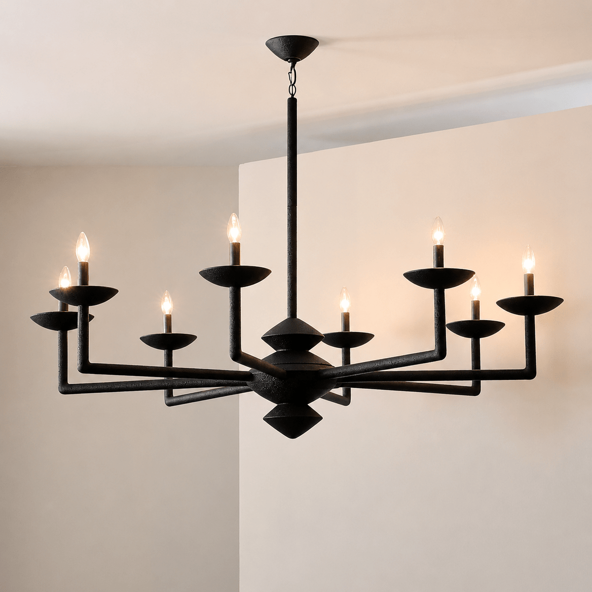 Sculptural Plaster Candelabra żyrandol