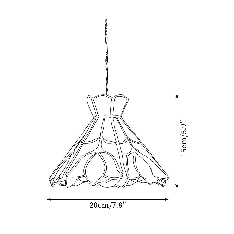 Rose lampa wisząca ze szkła