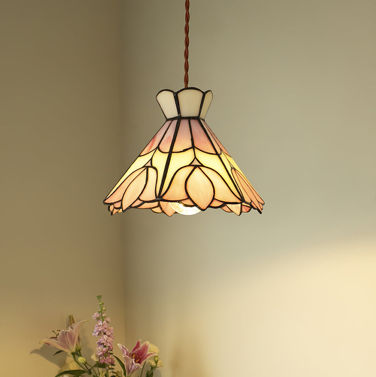 Rose lampa wisząca ze szkła