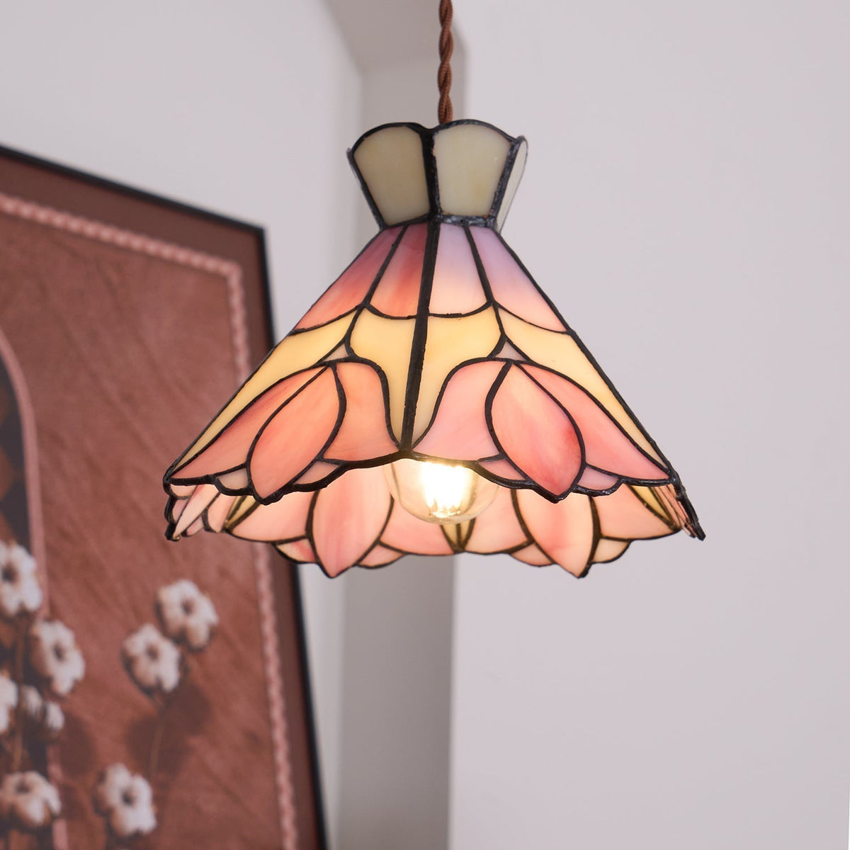 Rose lampa wisząca ze szkła