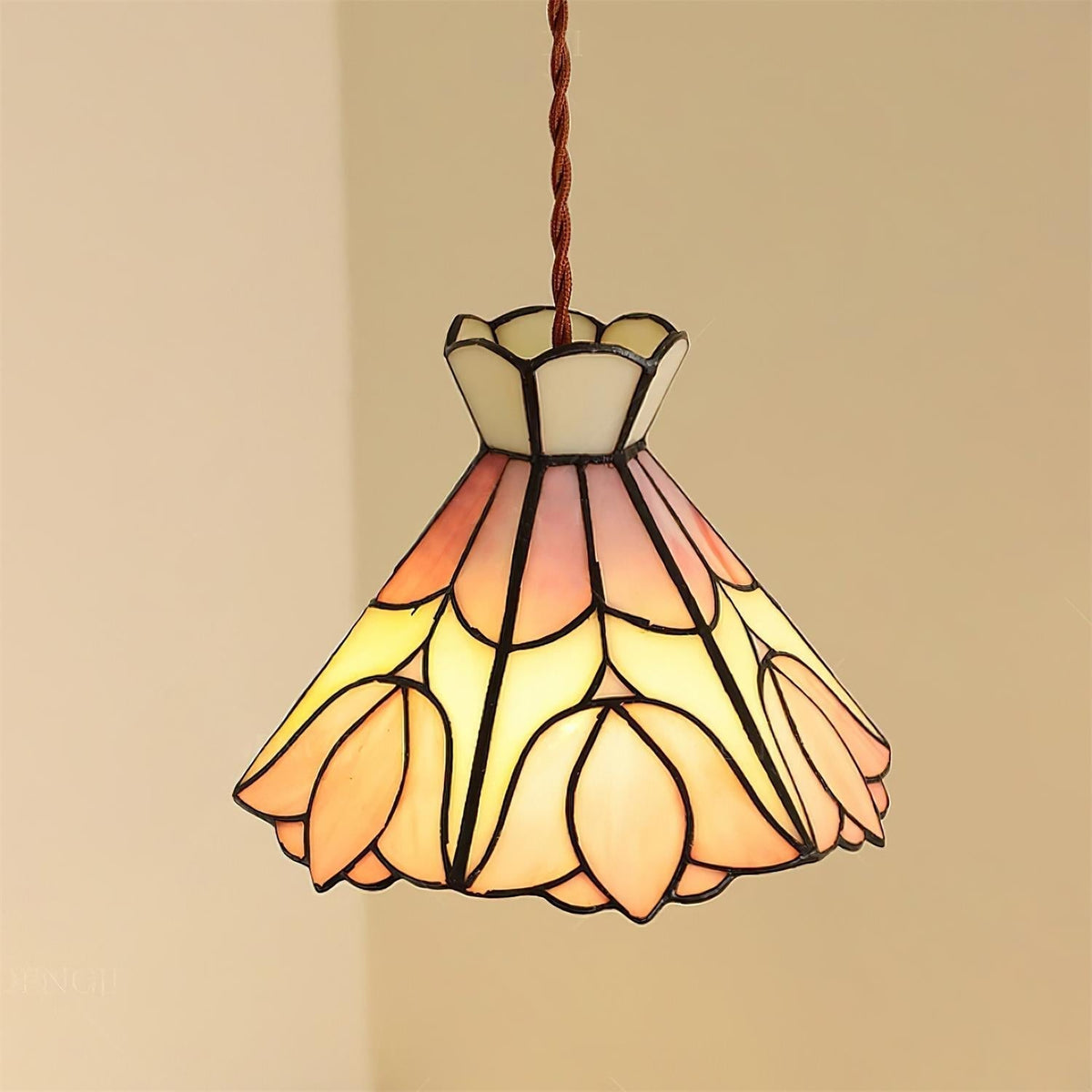 Rose lampa wisząca ze szkła