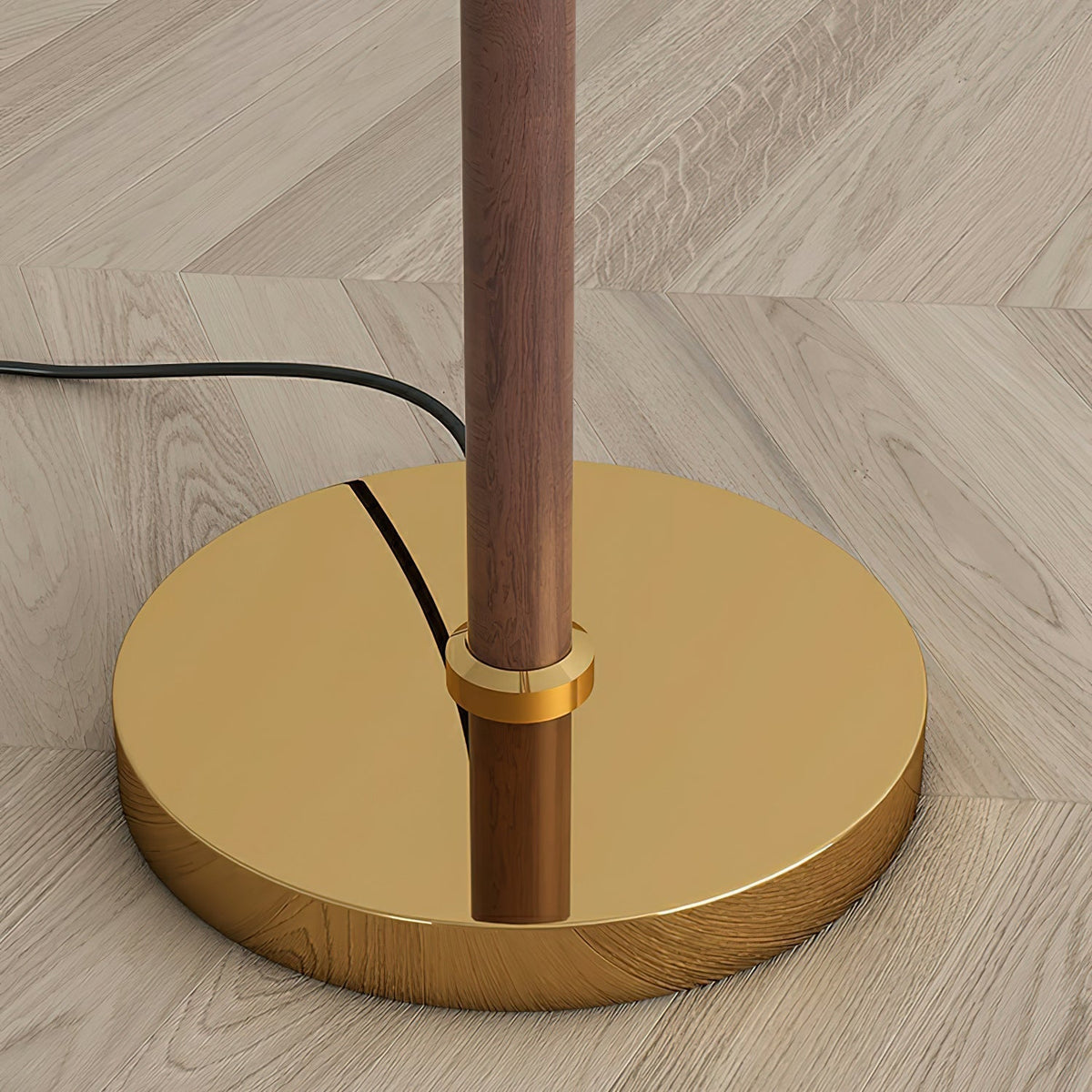 Vevenq lampa stojąca z płóciennym abażurem