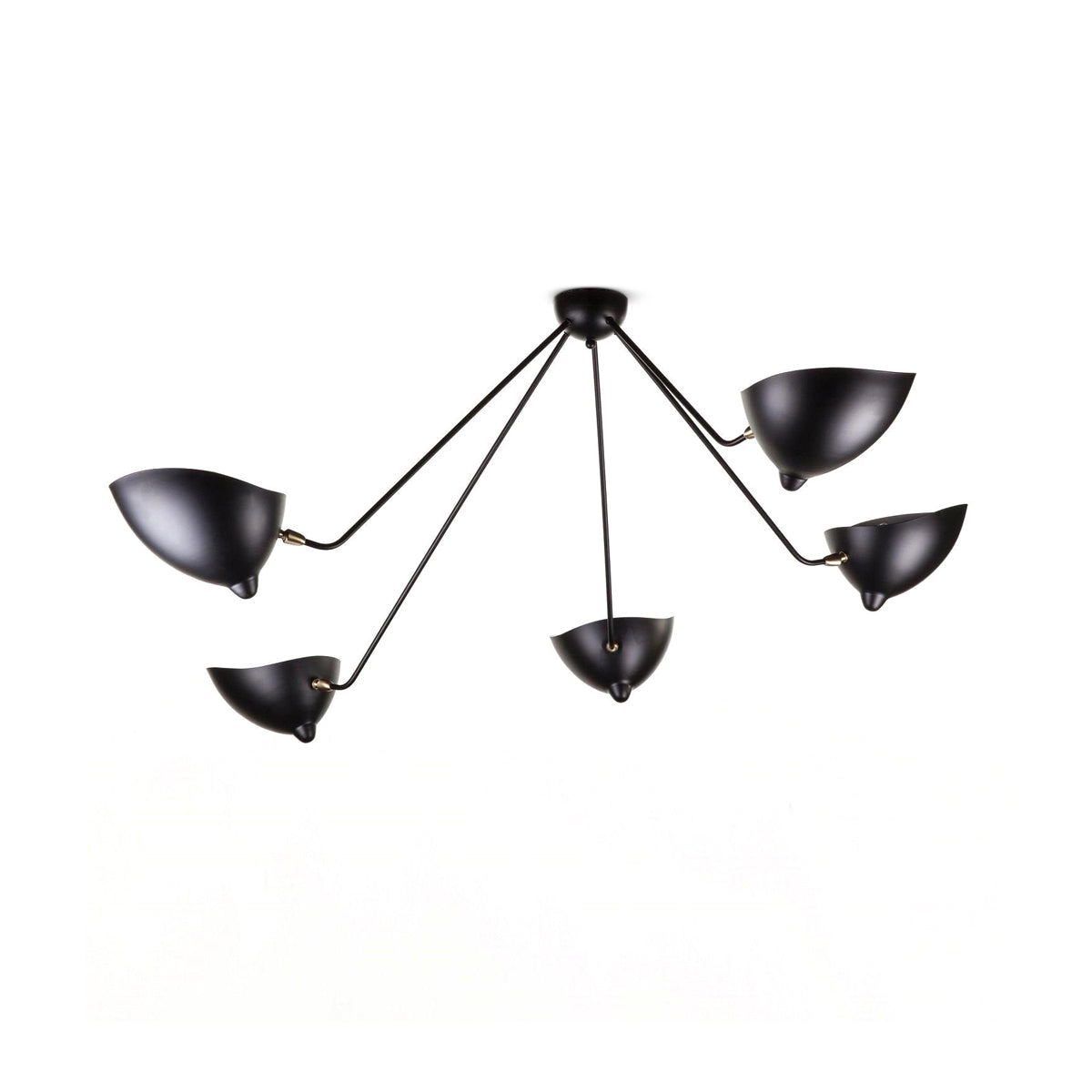 Elaoraine lampa sufitowa trzyramienna czarna rzeźbiarska