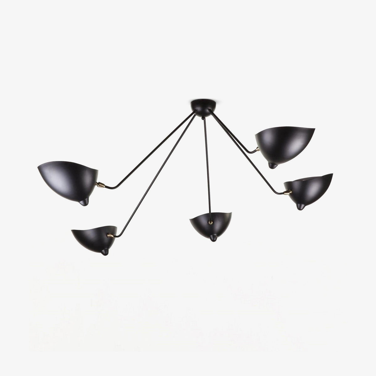 Elaoraine lampa sufitowa trzyramienna czarna rzeźbiarska