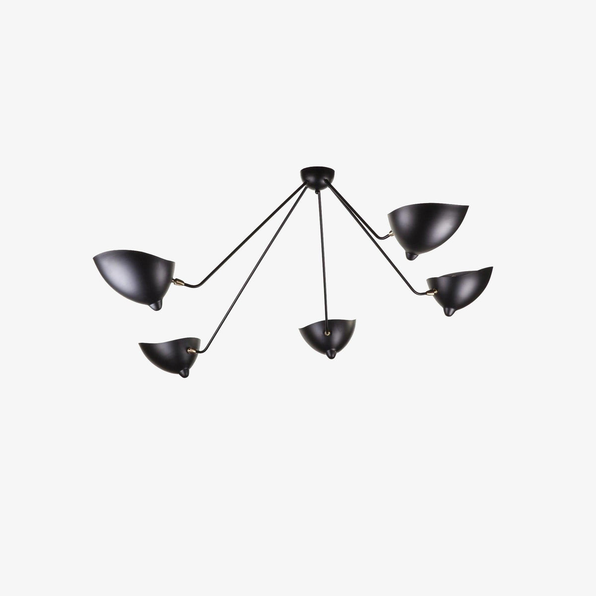 Elaoraine lampa sufitowa trzyramienna czarna rzeźbiarska
