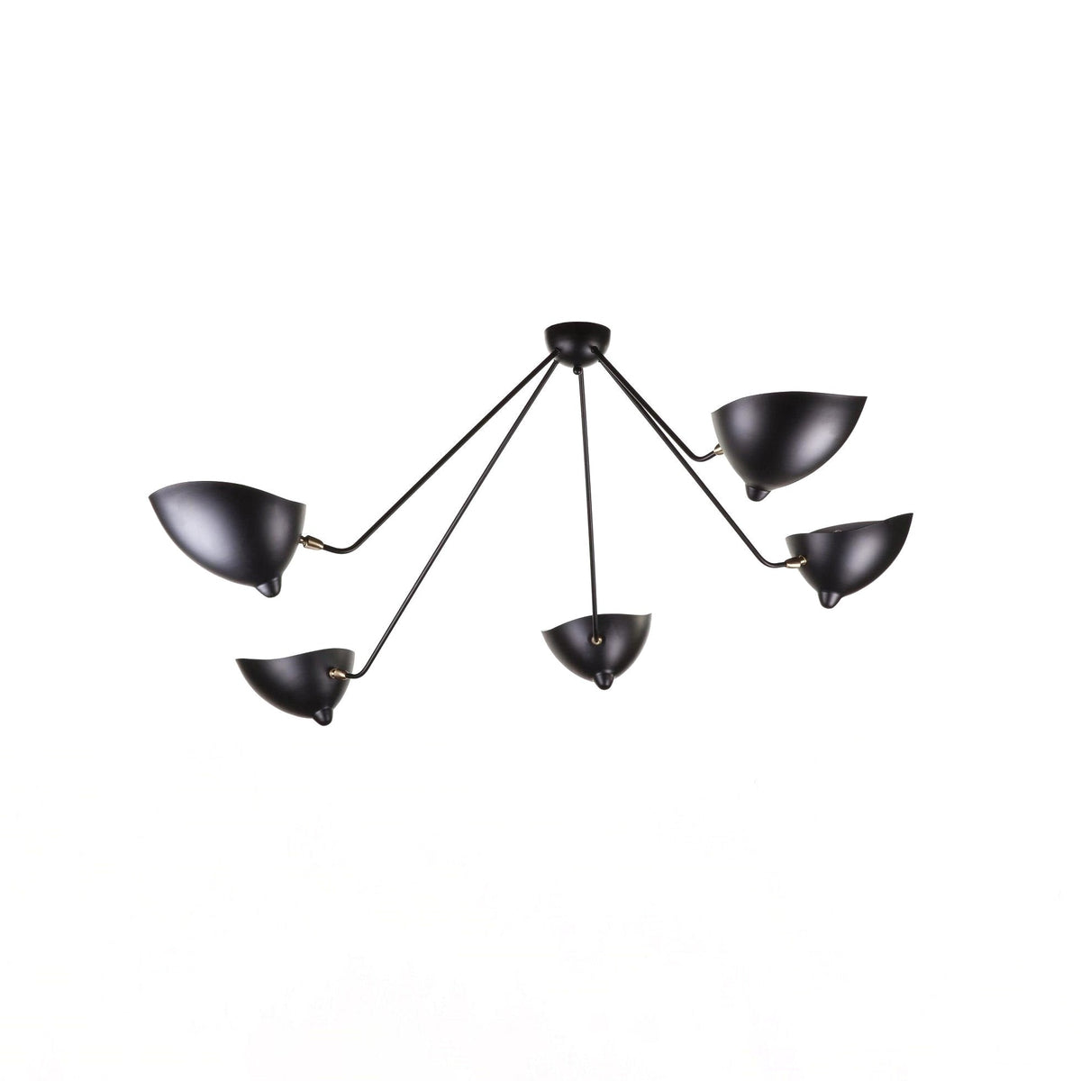Elaoraine lampa sufitowa trzyramienna czarna rzeźbiarska