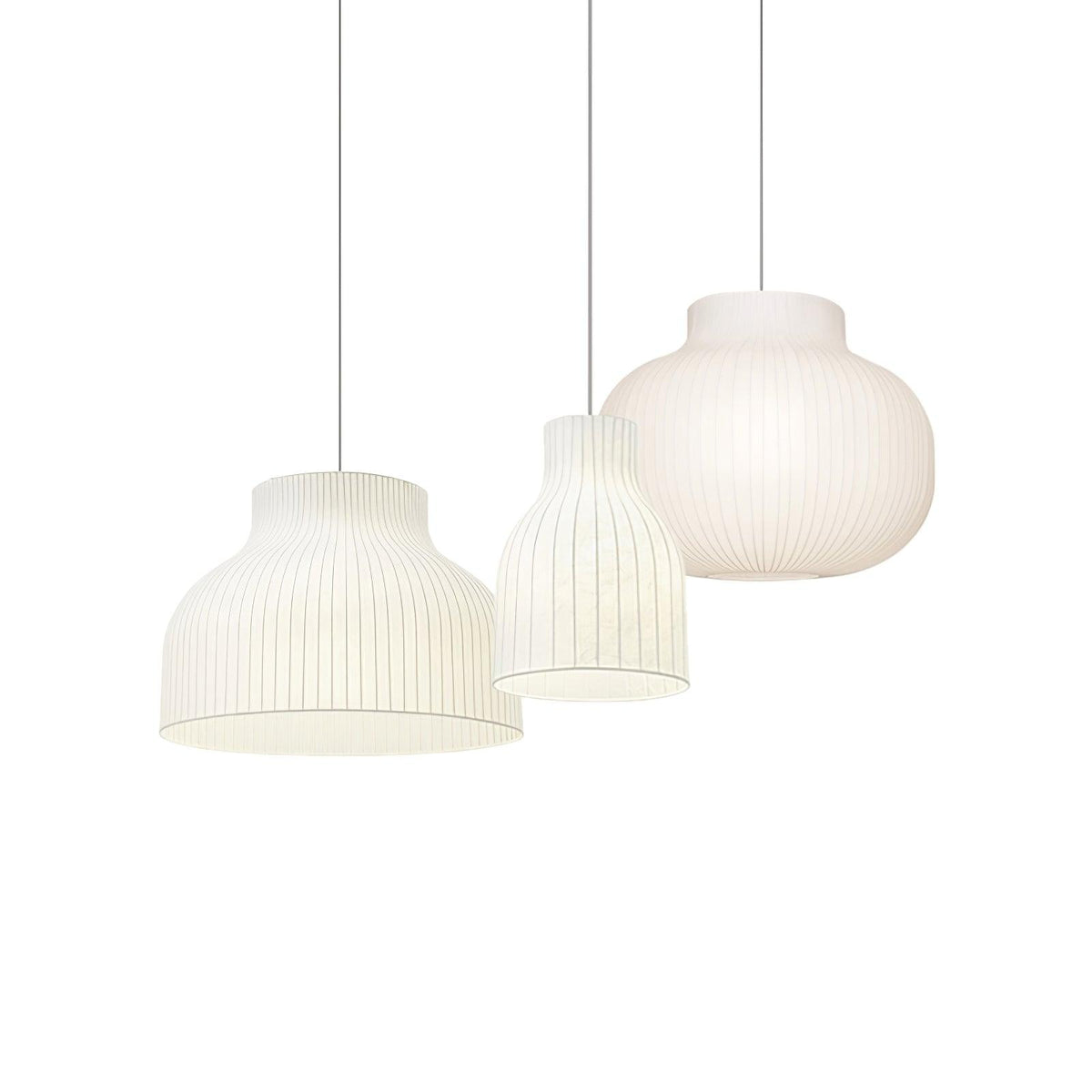 Teriivora lampa wisząca ze szkła jedwabnego o fakturze