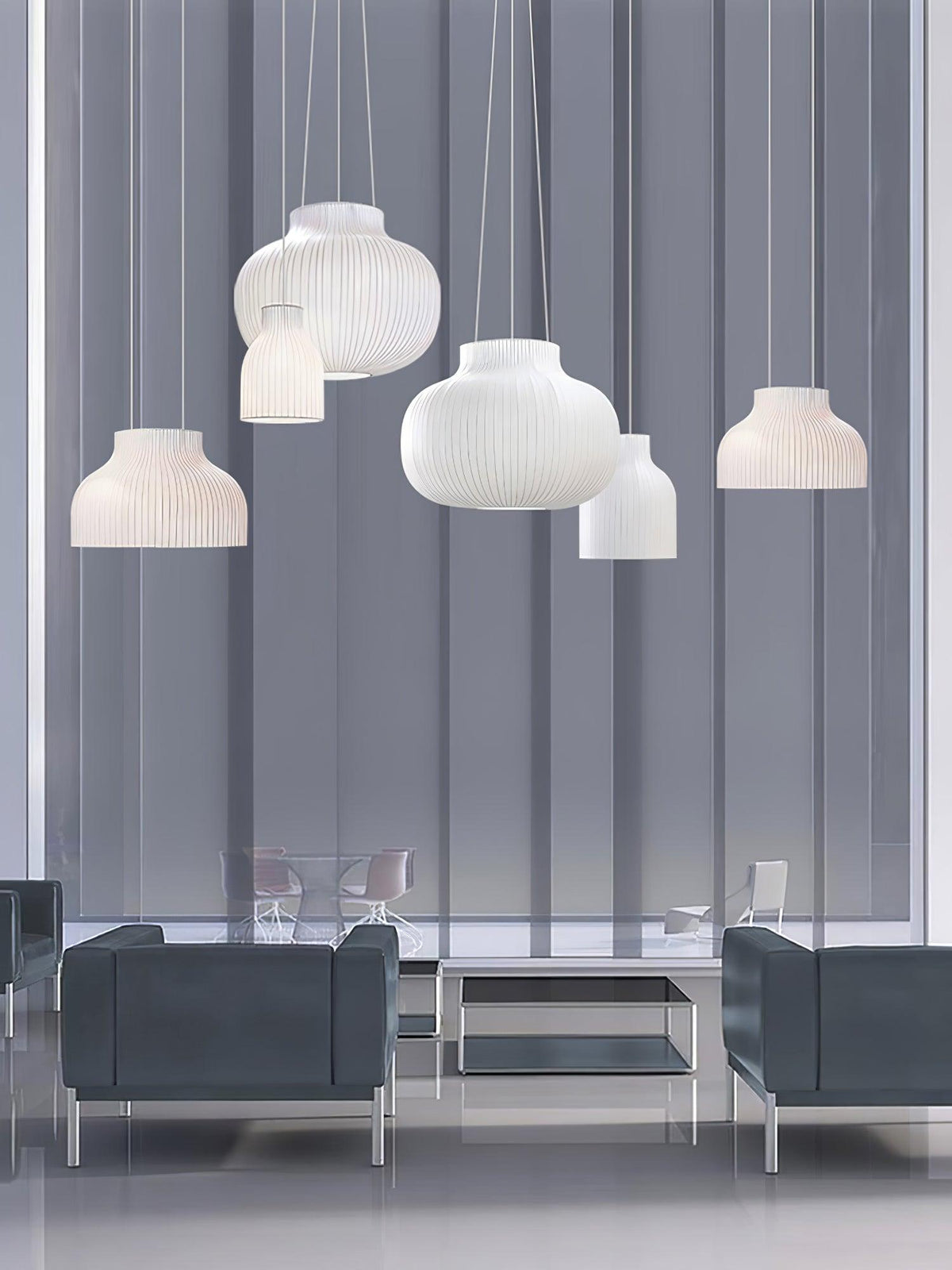 Teriivora lampa wisząca ze szkła jedwabnego o fakturze