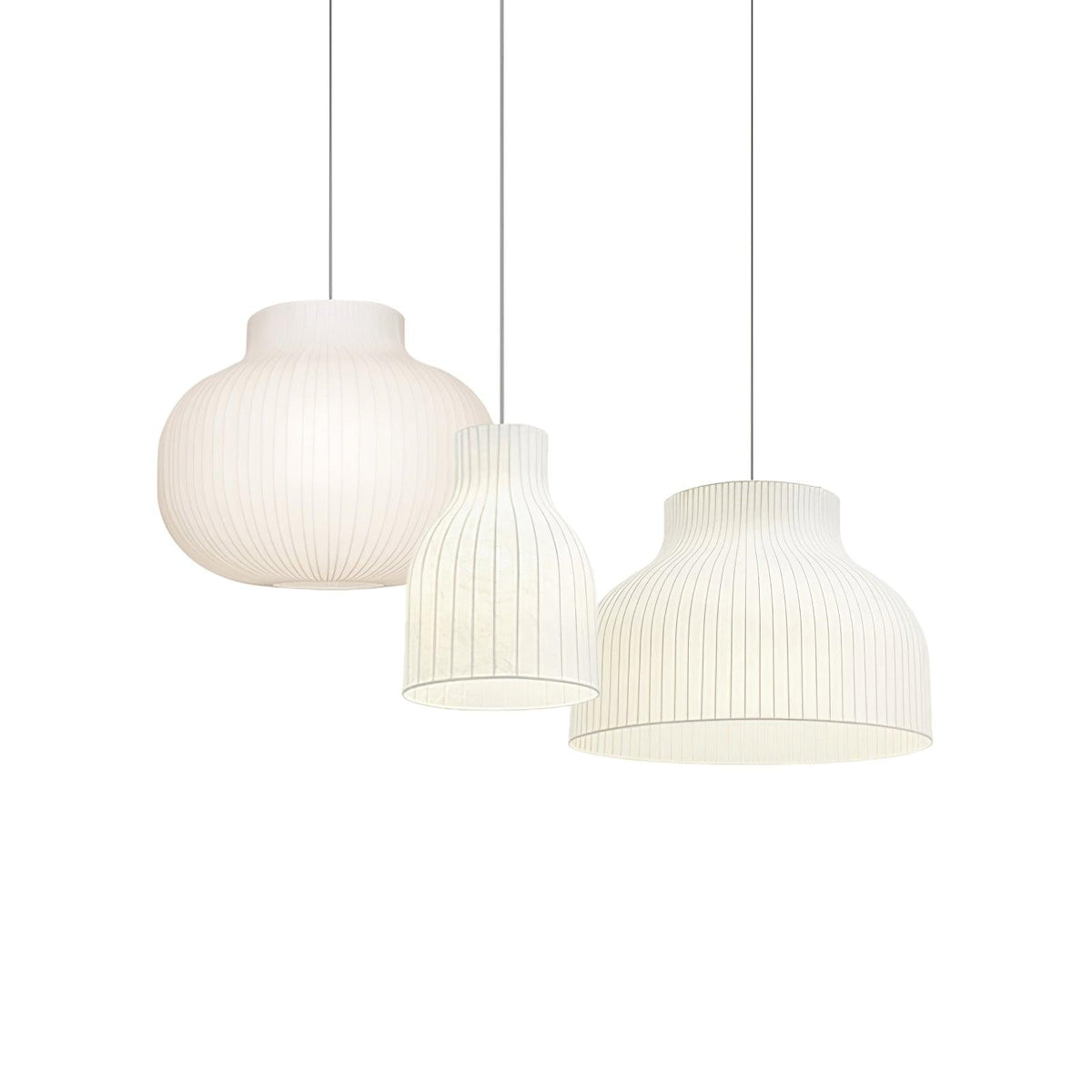Teriivora lampa wisząca ze szkła jedwabnego o fakturze