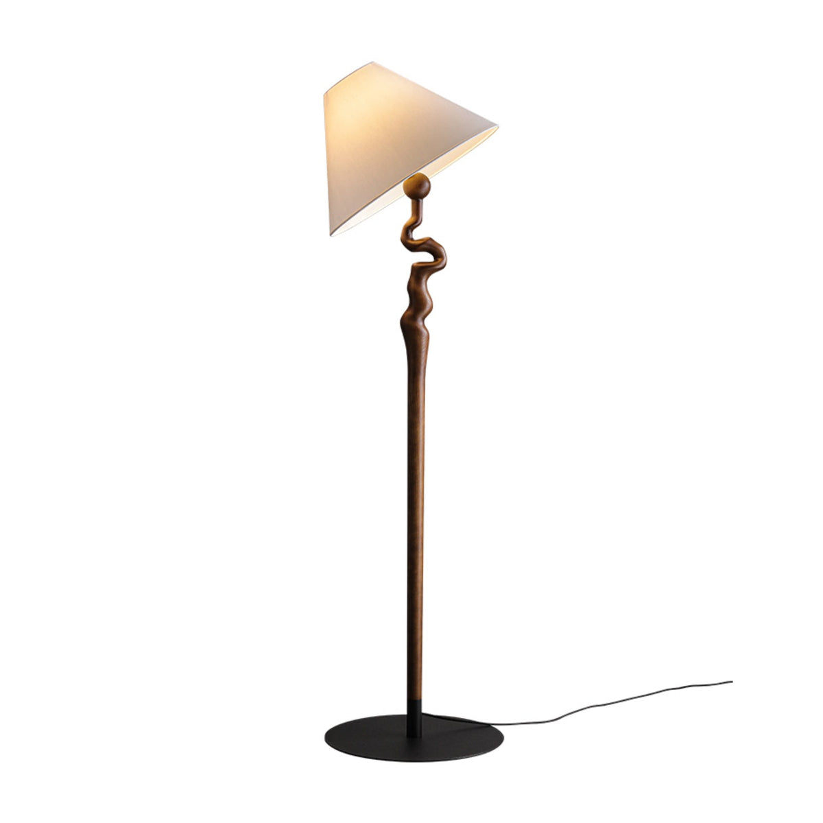 Avloril artystyczna lampa stojąca z drewna