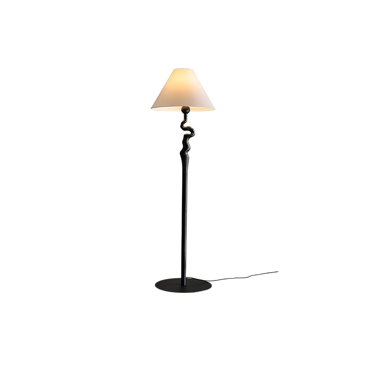Avloril artystyczna lampa stojąca z drewna