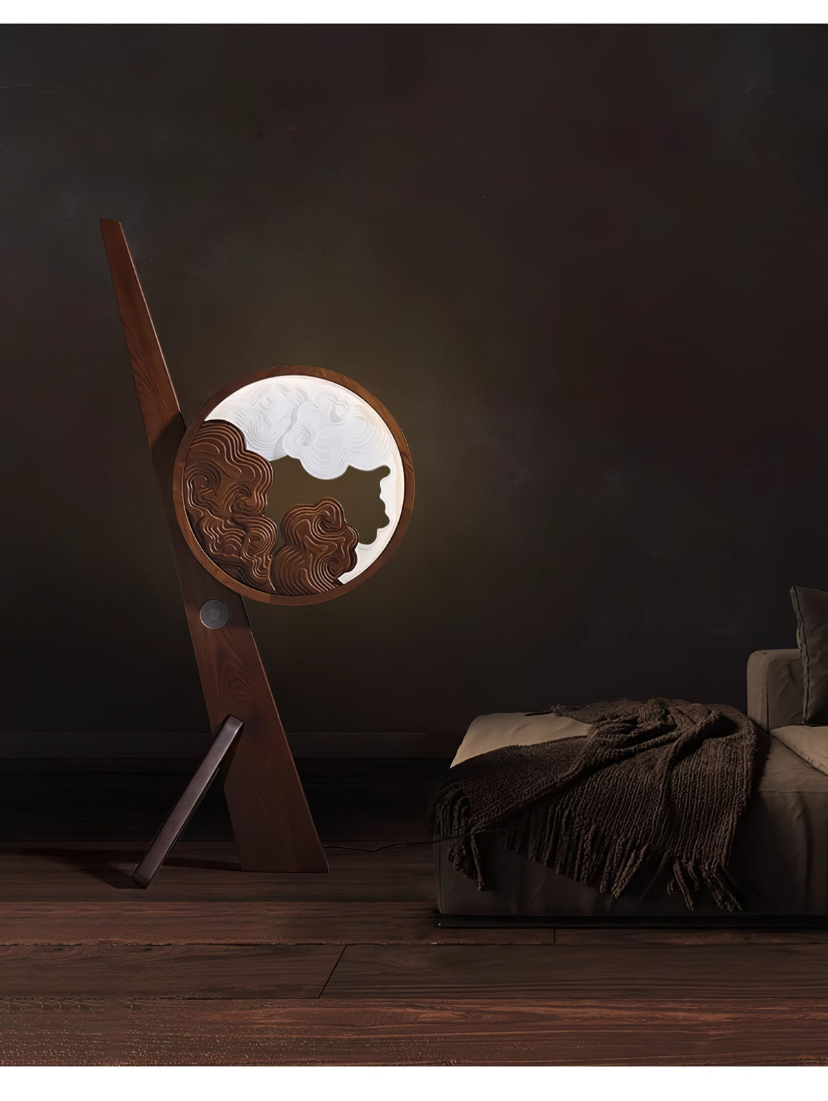 Lampa stołowa Cunoreth rustykalna ze szkła