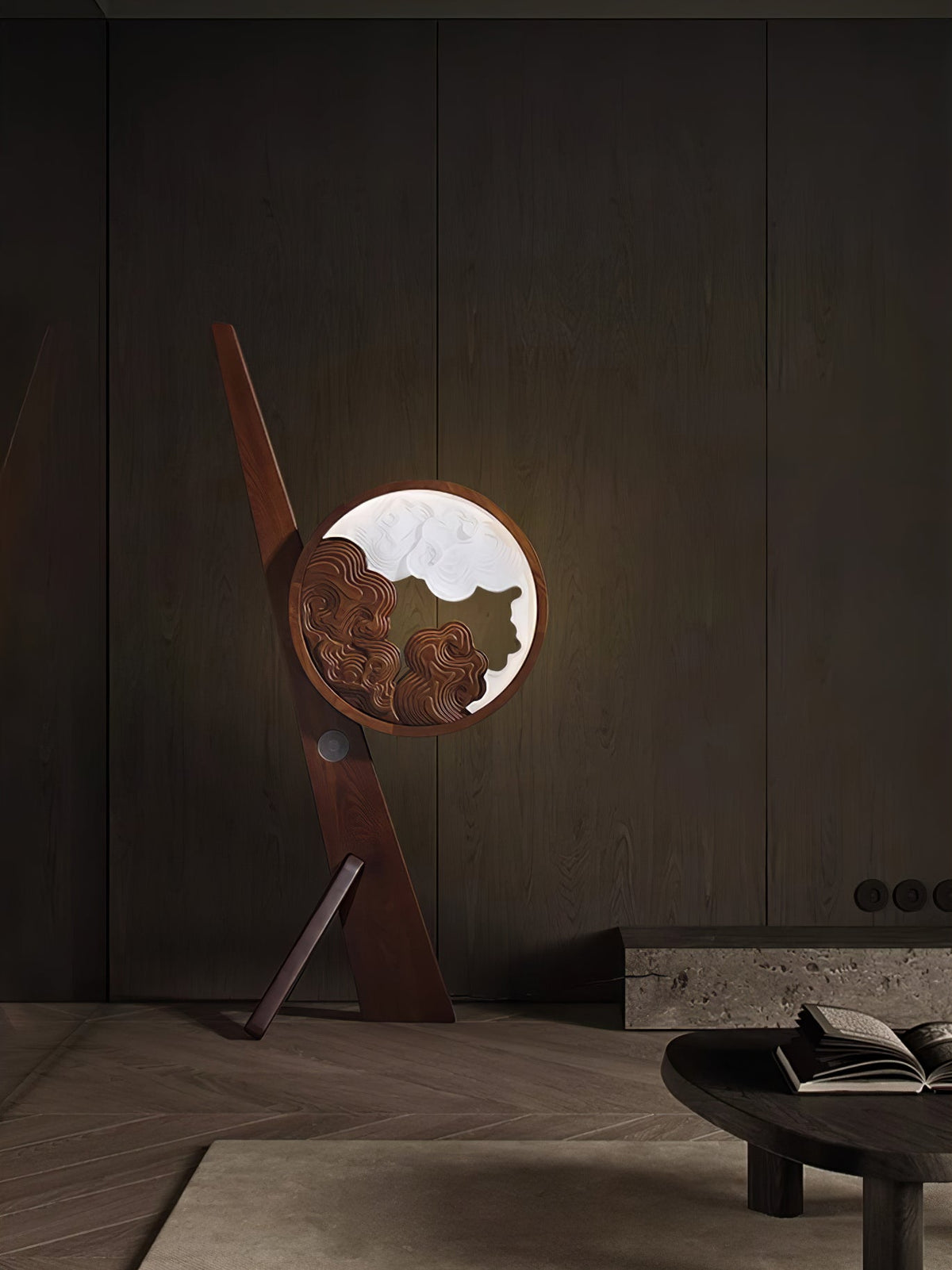 Lampa stołowa Cunoreth rustykalna ze szkła