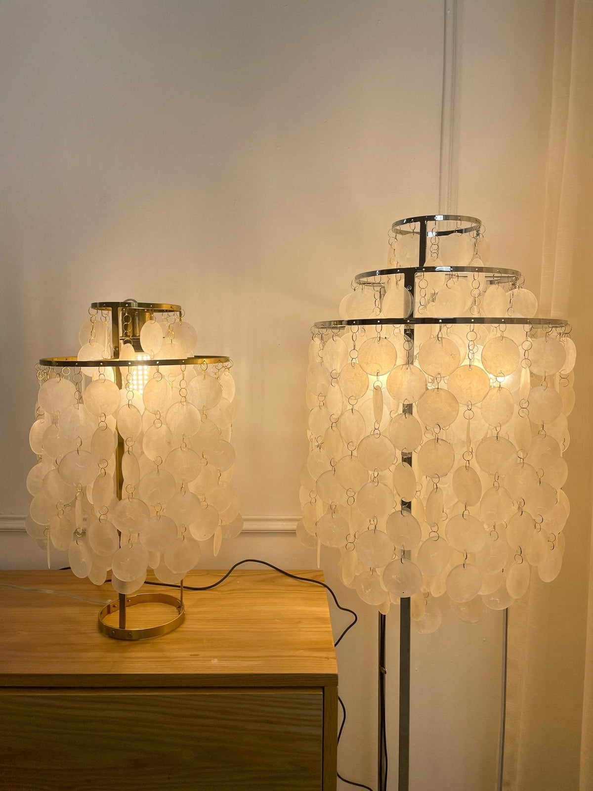 Wern Glam drewniana lampa stojąca ze szkła
