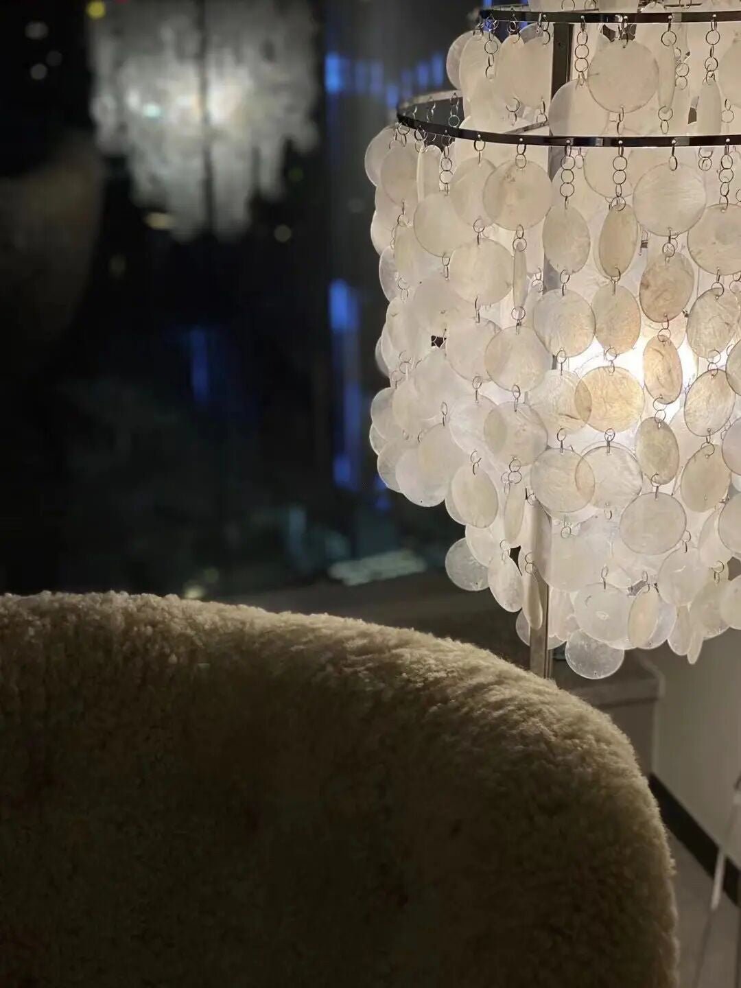 Wern Glam drewniana lampa stojąca ze szkła