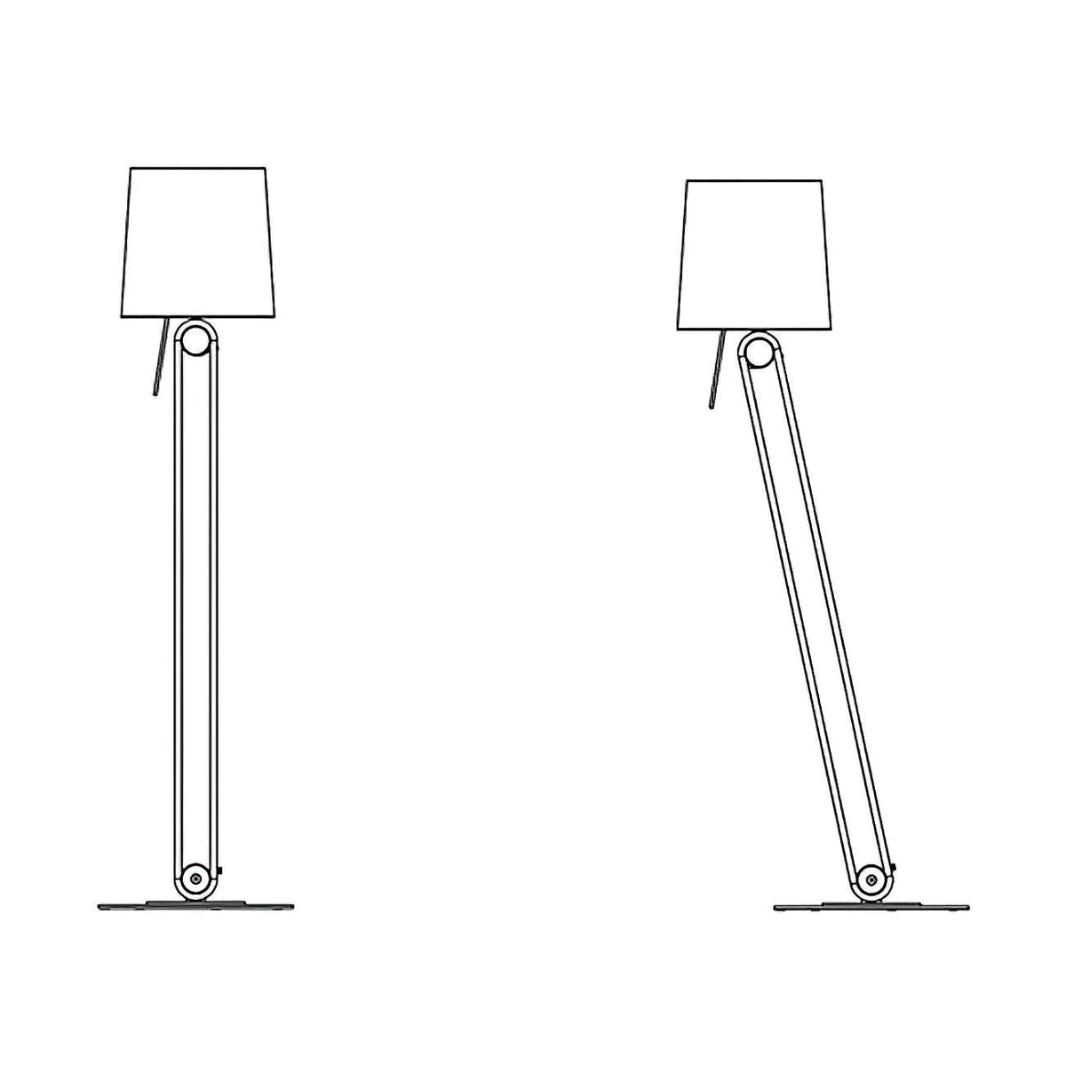 Zarina minimalistyczna lampa stojąca z płótna