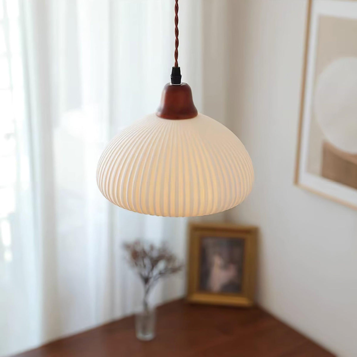 Claire lampa wisząca ze szkła porcelanowego