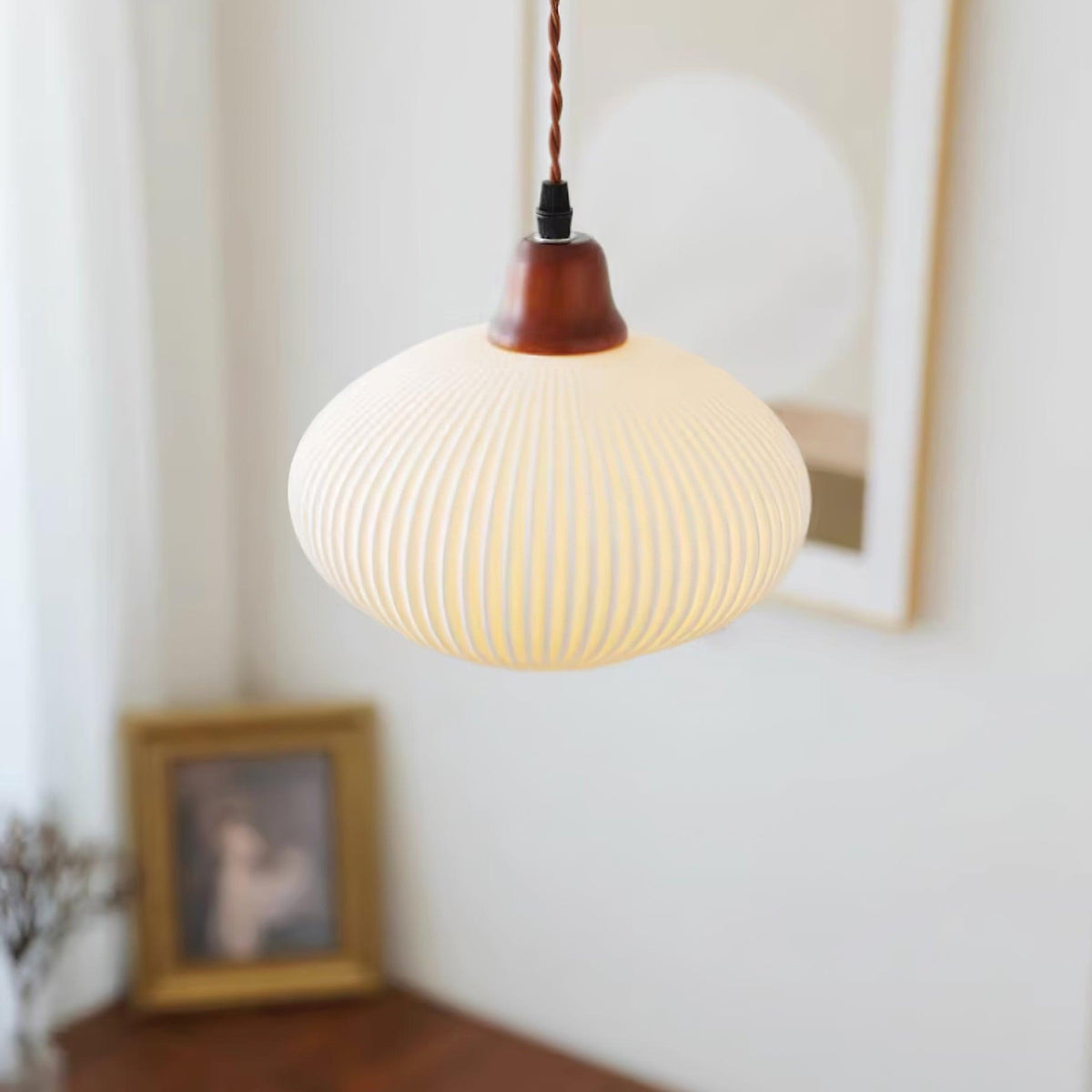 Claire lampa wisząca ze szkła porcelanowego