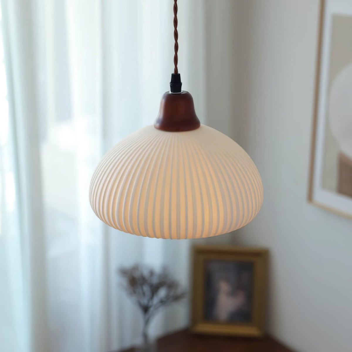 Claire lampa wisząca ze szkła porcelanowego