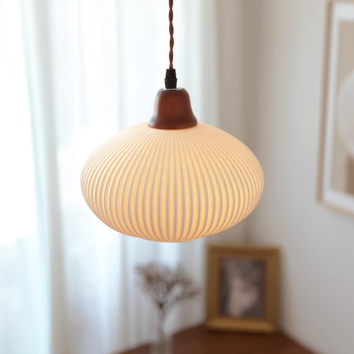 Claire lampa wisząca ze szkła porcelanowego