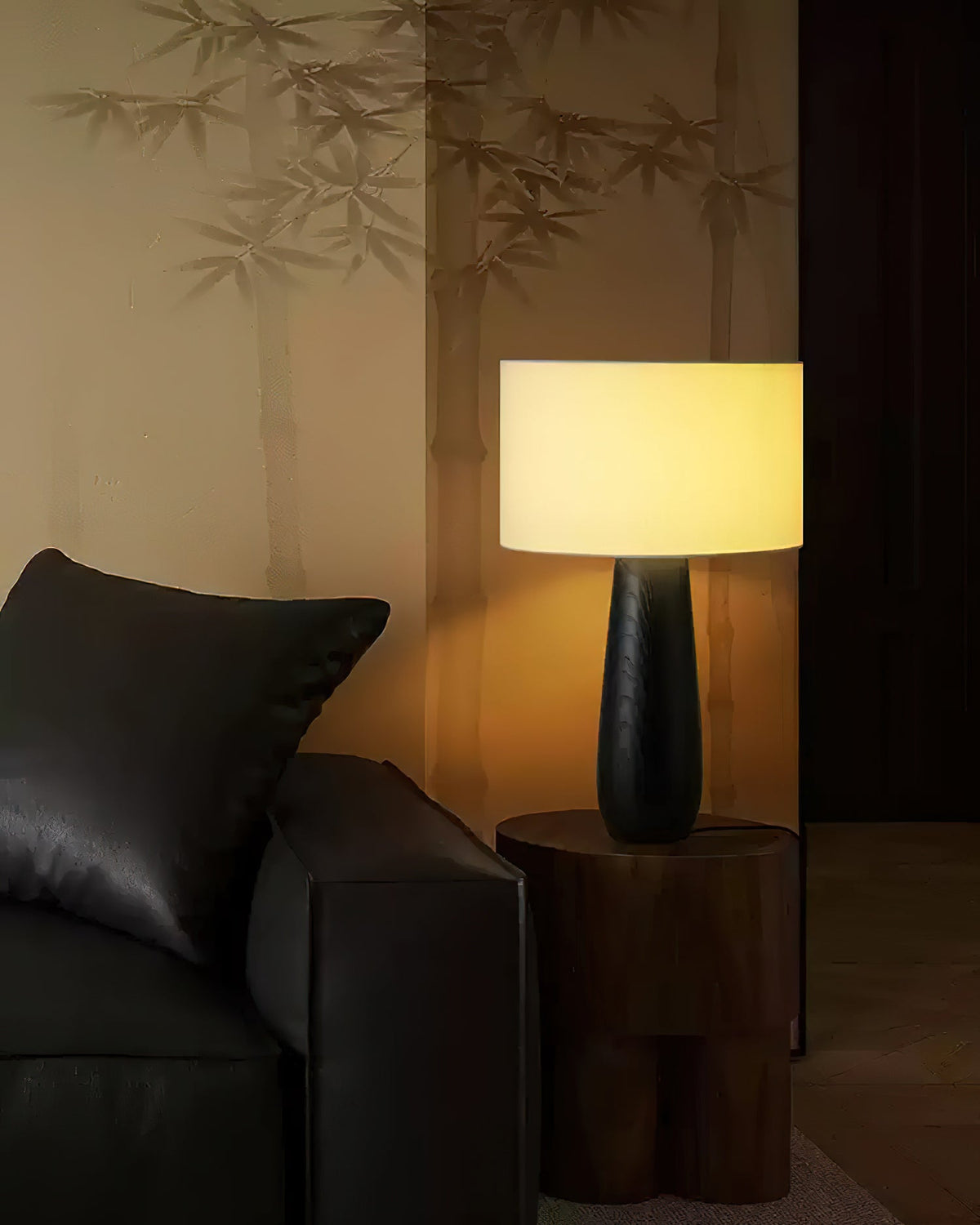 Aero nordycka lampa stołowa z płótna