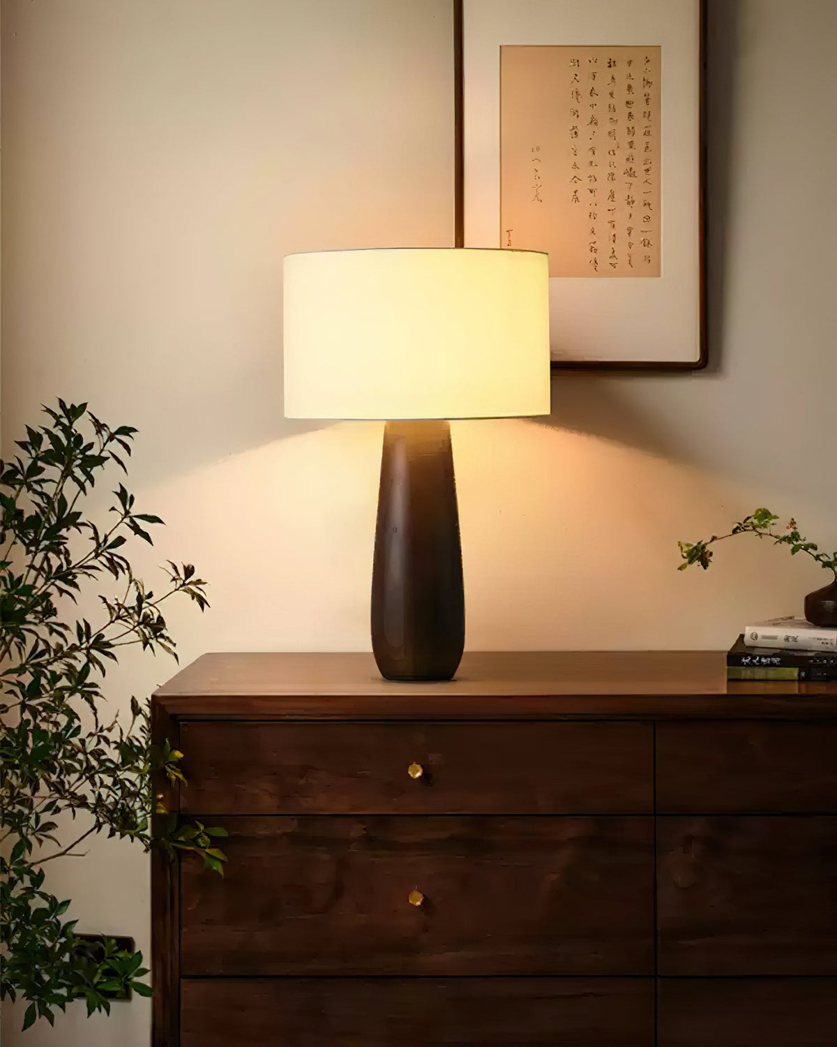 Aero nordycka lampa stołowa z płótna