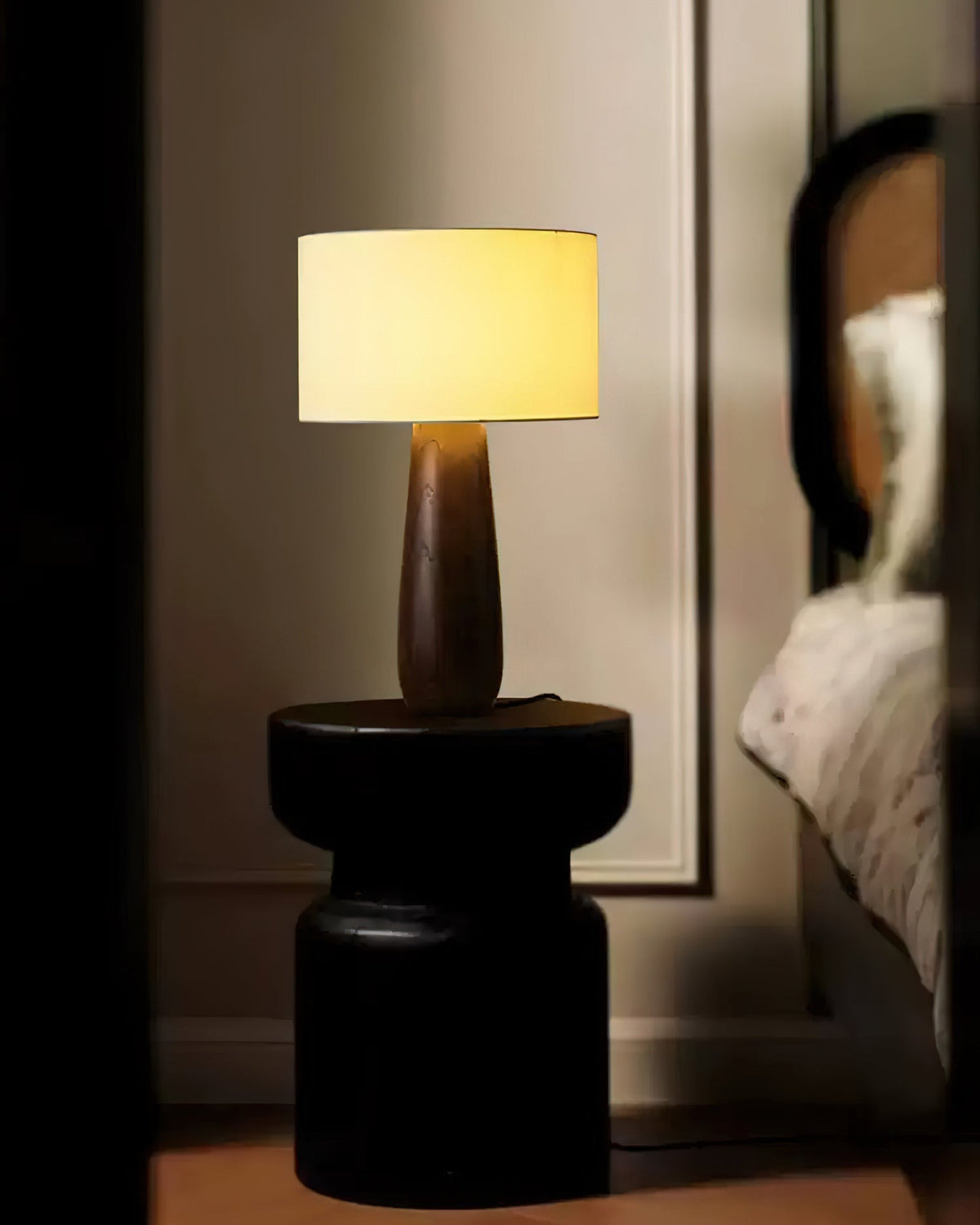 Aero nordycka lampa stołowa z płótna