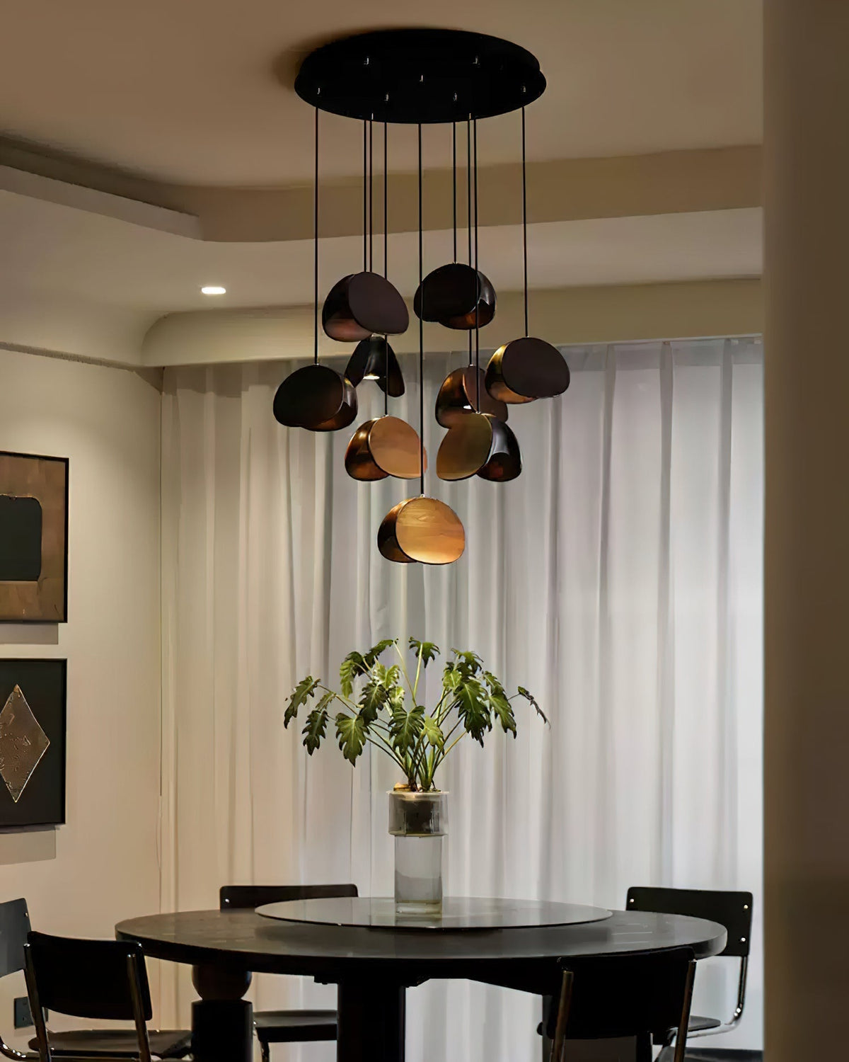Elmiren wisząca lampa ze szkła w stylu cluster
