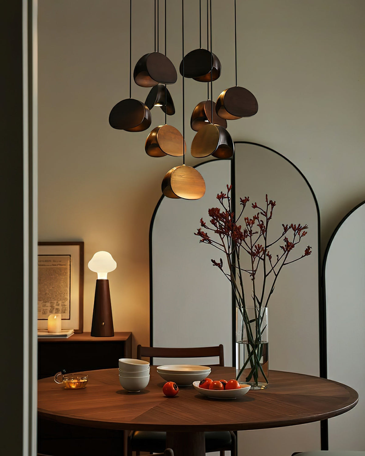 Elmiren wisząca lampa ze szkła w stylu cluster
