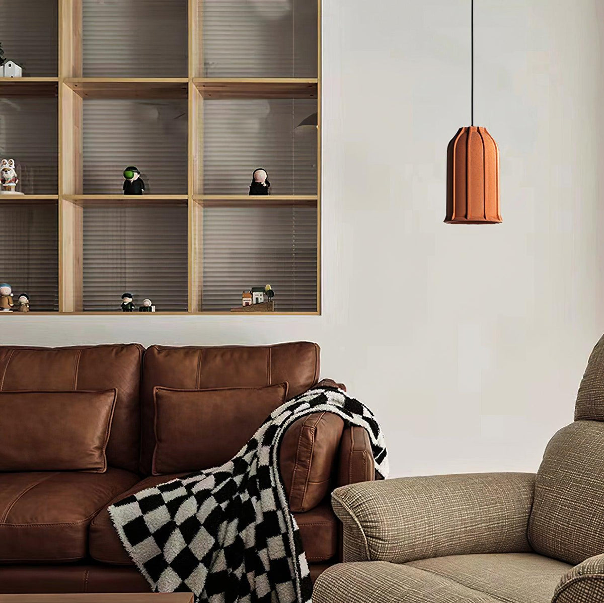 Marnie nowoczesna lampa wisząca ze szkła cementowego