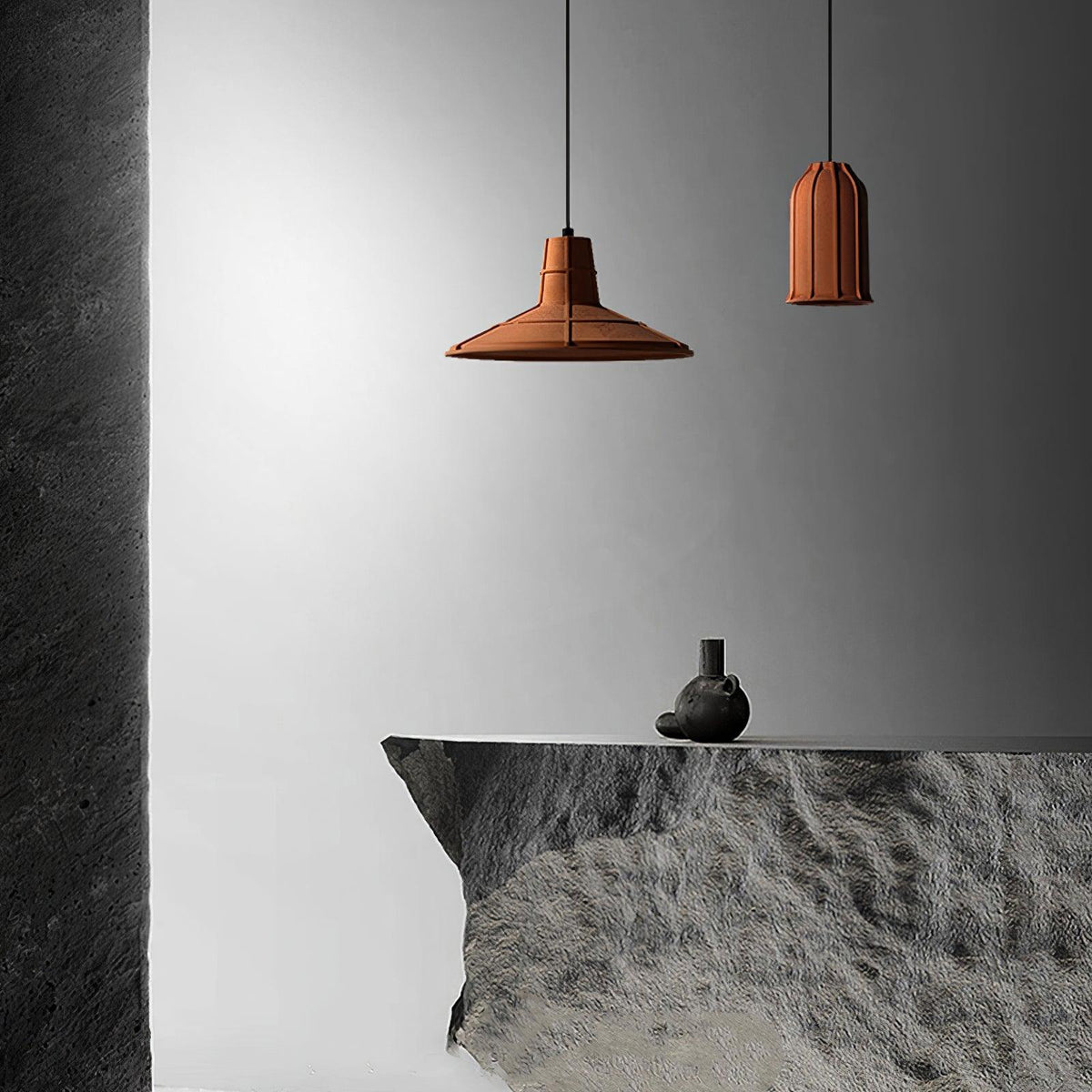 Marnie nowoczesna lampa wisząca ze szkła cementowego