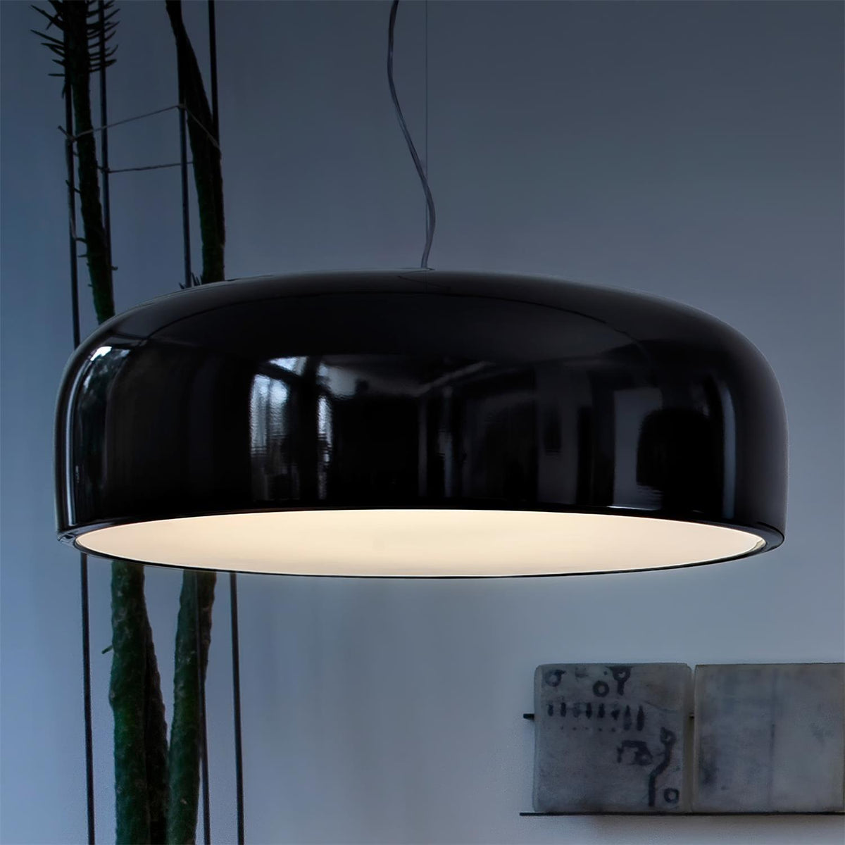 Void nowoczesna lampa wisząca ze szkła aluminium