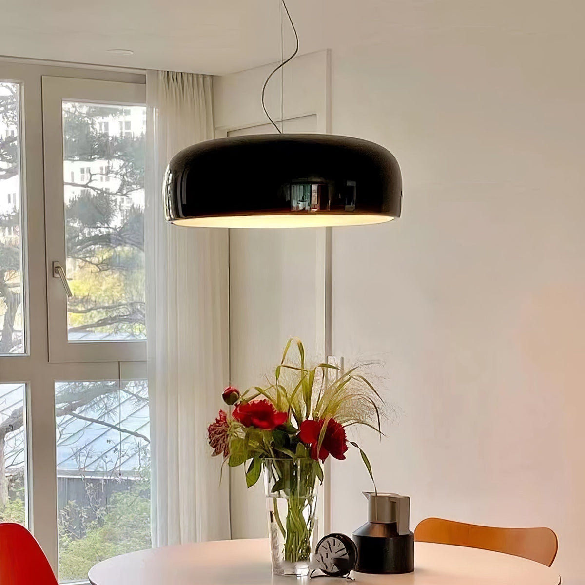 Void nowoczesna lampa wisząca ze szkła aluminium