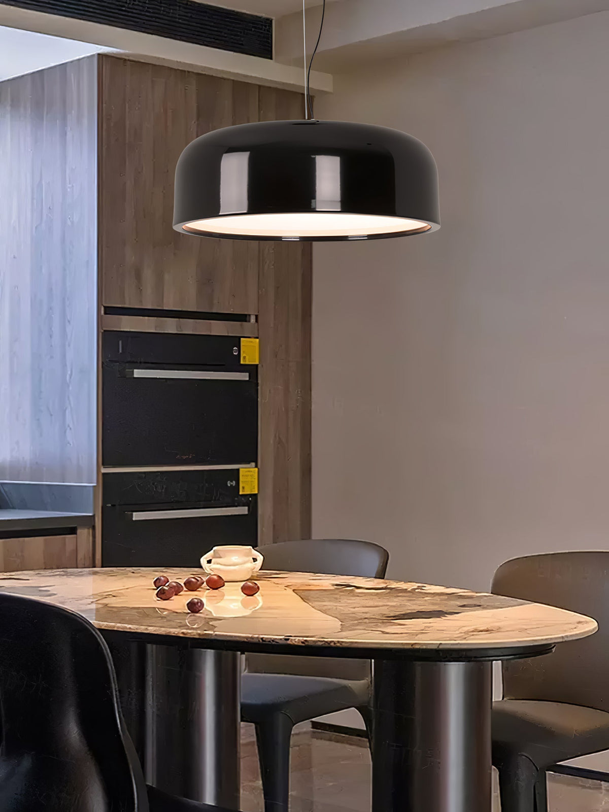 Void nowoczesna lampa wisząca ze szkła aluminium