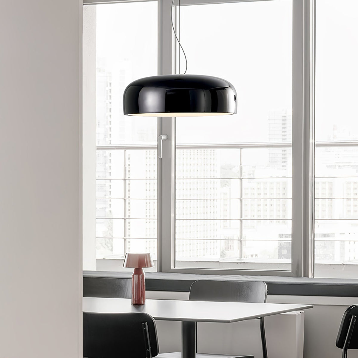 Void nowoczesna lampa wisząca ze szkła aluminium
